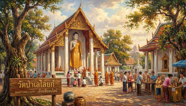 รูปภาพวัดป่าเลไลย์ สุพรรณบุรี สำหรับเสี่ยงเซียมซี