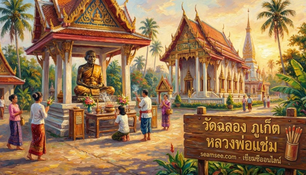 รูปภาพวัดฉลอง ภูเก็ต สำหรับเสี่ยงเซียมซี